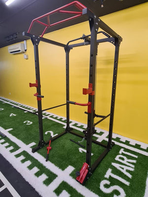 Multi Functional All in One Power Cage Home Series(Upgraded August 2021 Specification) with Lat,Dip and Landmine attachment included 1000LB Capacity