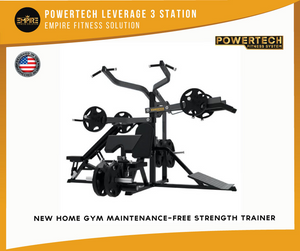POWERTECH USA LEVERAGE 3 STATION-MAINTENANCE FREE PLATE LOADED GYM EQUIPMENT 2021 NEW LAUNCH