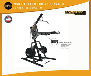 POWERTECH USA LEVERAGE MULTI-SYSTEM-MAINTENANCE FREE PLATE LOADED GYM EQUIPMENT 2021 NEW LAUNCH