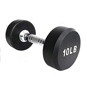 Round Head Rubber Dumbell with Electroplated Handle - e-Cart Depot Malaysia